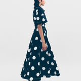 Macau Dress - Black & Ivory