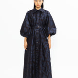 Celestial Applique Dress - Black and Midnight Blue