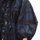 Celestial Applique Dress - Black and Midnight Blue