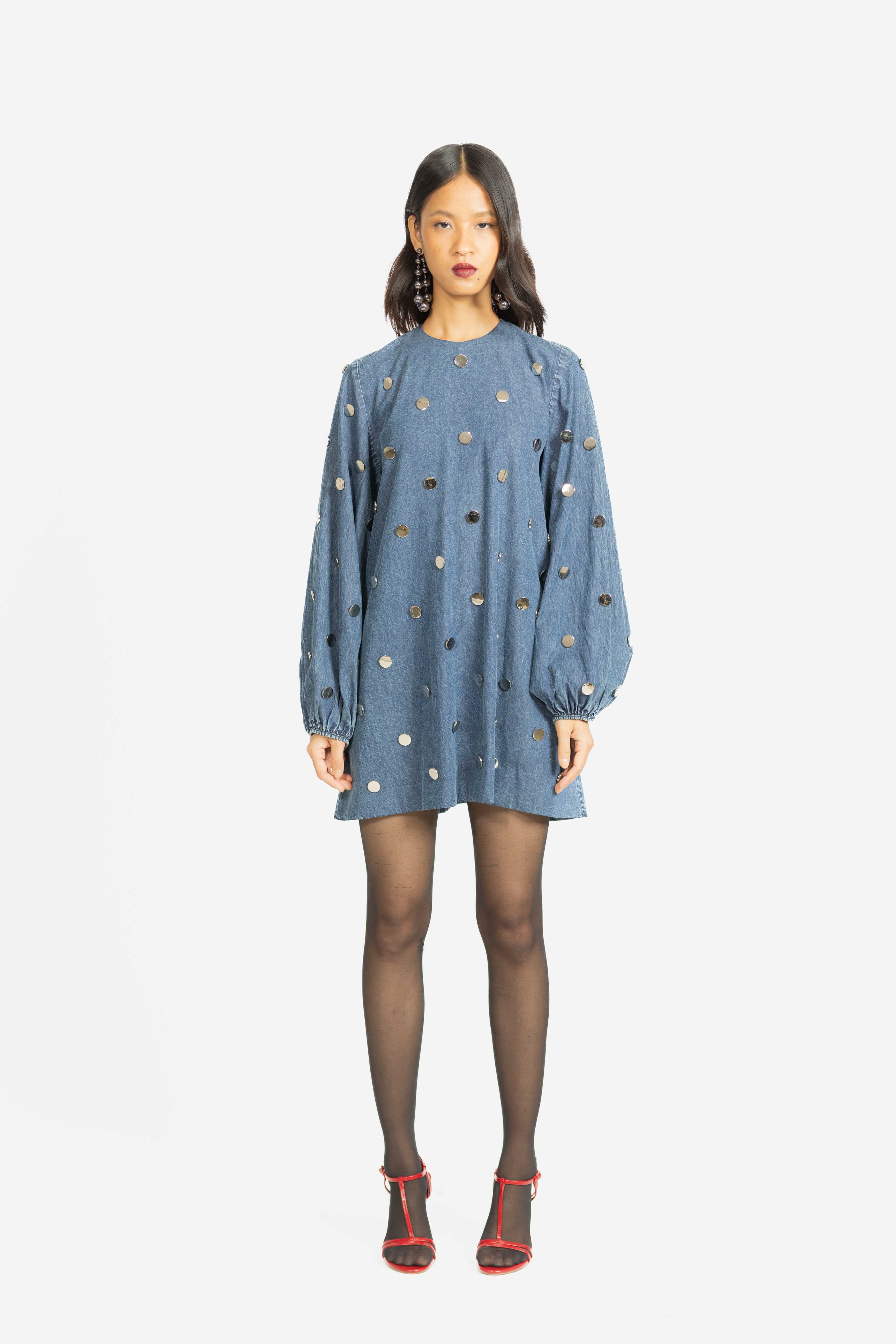 lovebirds denim dress Candy Denim Dress - SALE XS