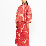 Daisy Linen Skirt - Red