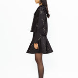 Circle Rivetted Mini Skirt - Onyx