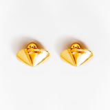 Concave Earrings Large - Gold