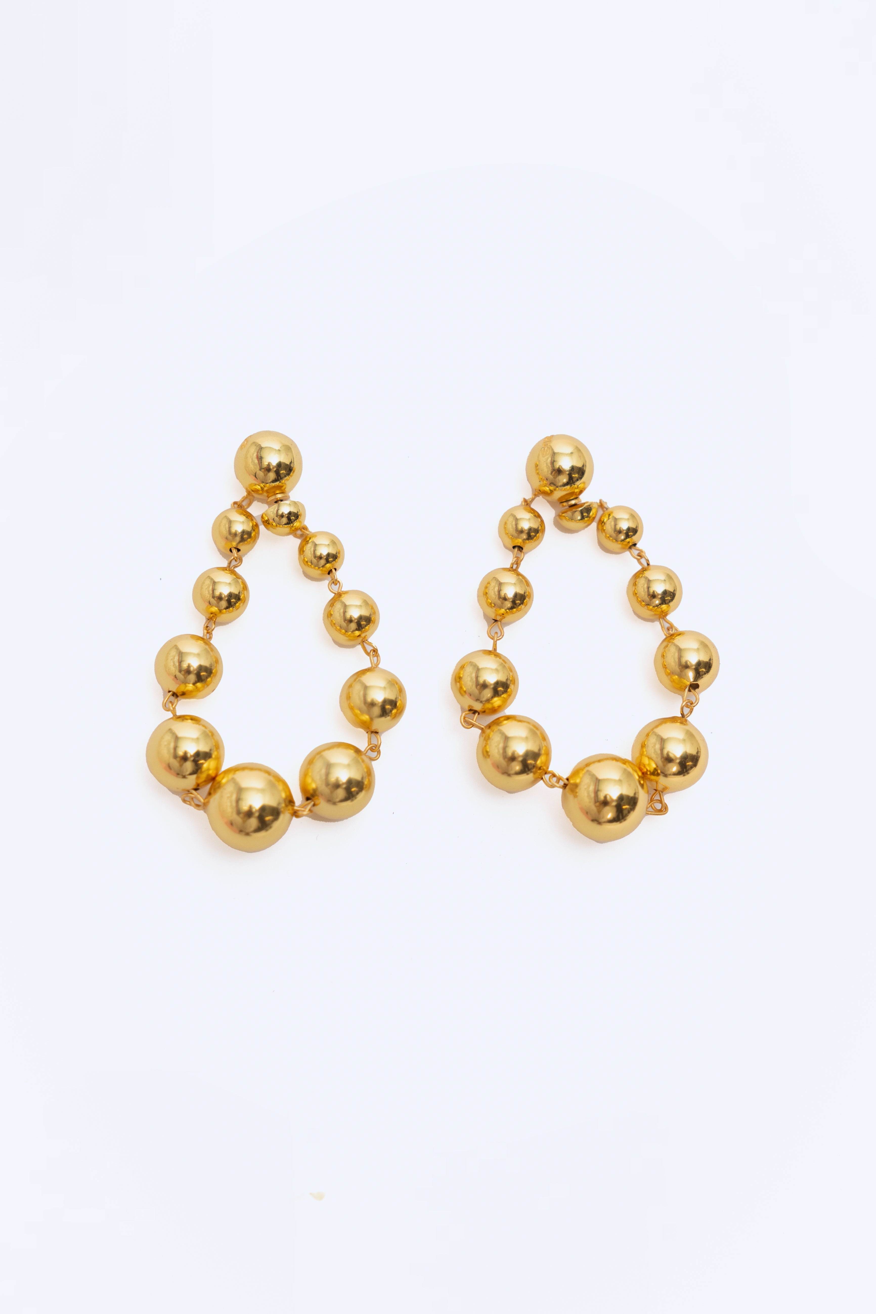 Circular String Earrings Gold