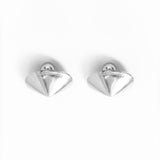 Concave Earrings Large - Silver