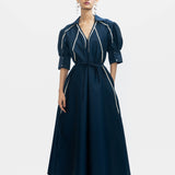 Guilded Dress - Navy