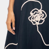 Kyoto Embroidered Dress - Black