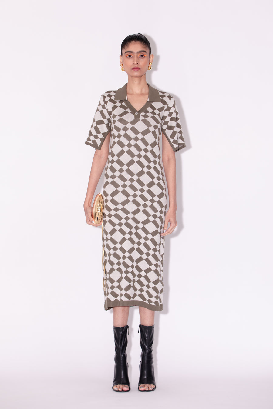 Cleo Knit Dress-Olive