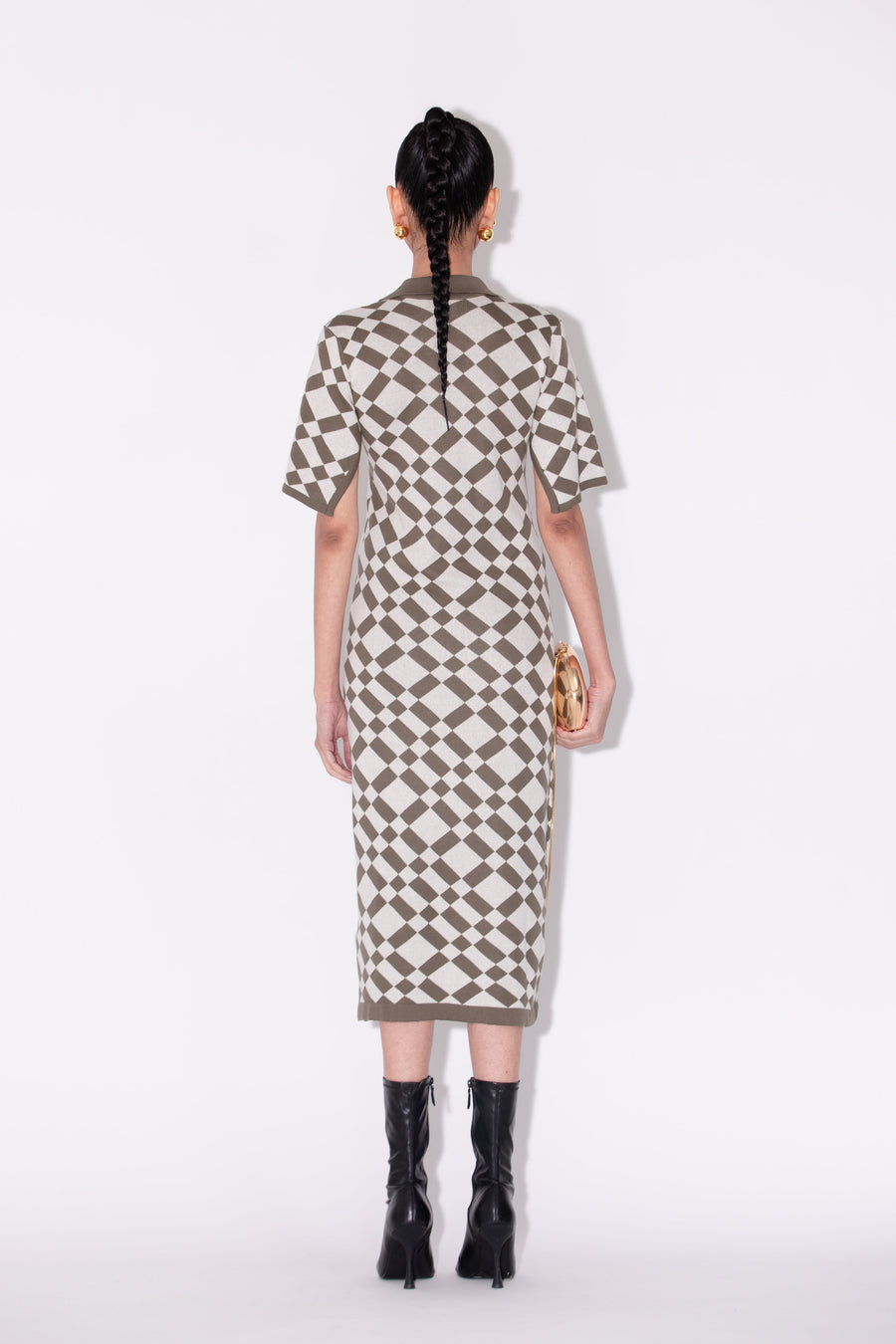 Cleo Knit Dress-Olive/ L