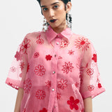 Mono Daisy Shirt - Pink