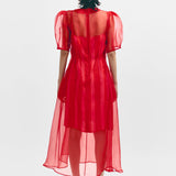 Keira Organza Dress Set - Red