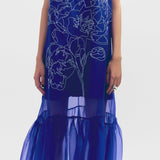 Budapest Organza Dress - Cerulean Blue