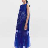 Budapest Organza Dress - Cerulean Blue