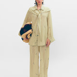 Scarf Crepe Ripple Shirt