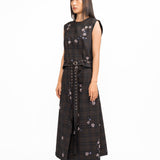 Lapel Embroidered Skirt