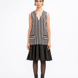 Pinstripe Layered Dress