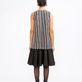 Pinstripe Layered Dress