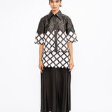 Lattice Pleated Skirt
