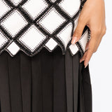 Lattice Pleated Skirt