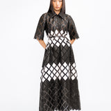 Lattice Midi Dress