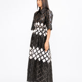 Lattice Midi Dress