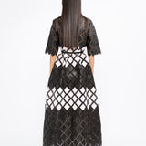Lattice Midi Dress