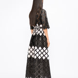 Lattice Midi Dress