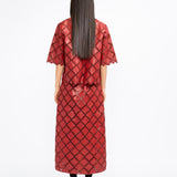 Lattice Shirt - Burgundy