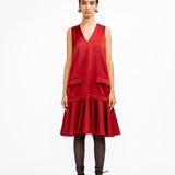 Layered Dress - Maroon