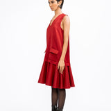 Layered Dress - Maroon