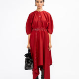 Wrapfall Dress - Maroon