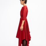 Wrapfall Dress - Maroon