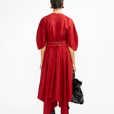 Wrapfall Dress - Maroon