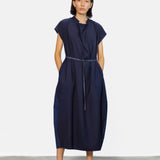 Flow Shirt Dress - Navy
