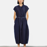 Flow Shirt Dress - Navy