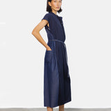 Flow Shirt Dress - Navy