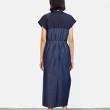Flow Shirt Dress - Navy