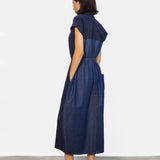 Flow Shirt Dress - Navy