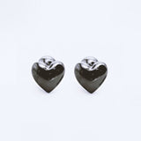 Heart Earrings - Black