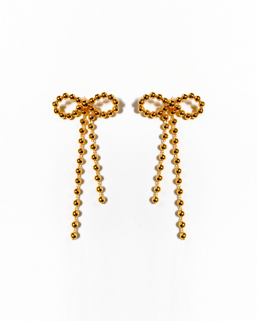 Bow Earrings - Gold