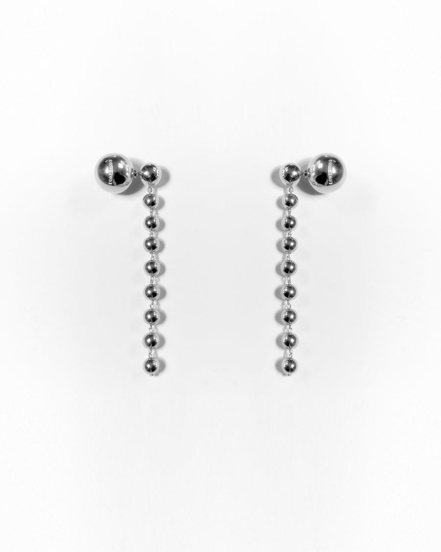 Ball Danglers Earrings - Silver