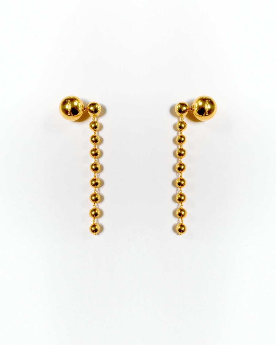 Ball Danglers Earrings - Gold