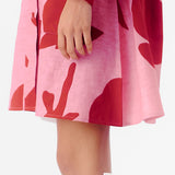 Bubblegum Linen Applique Dress