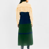 Peacock Crepe Dress