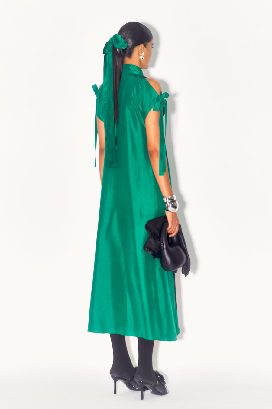 Skipper Applique Silk Dress