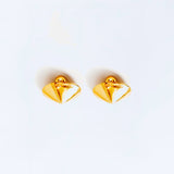 Concave Earrings Large - Gold