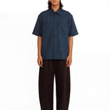 Liam Checkered Shirt - Navy