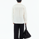 Mercer Embroidered Shirt - Ivory