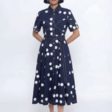 Macau Belted Dress - Navy