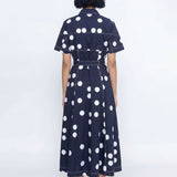 Macau Belted Dress - Navy
